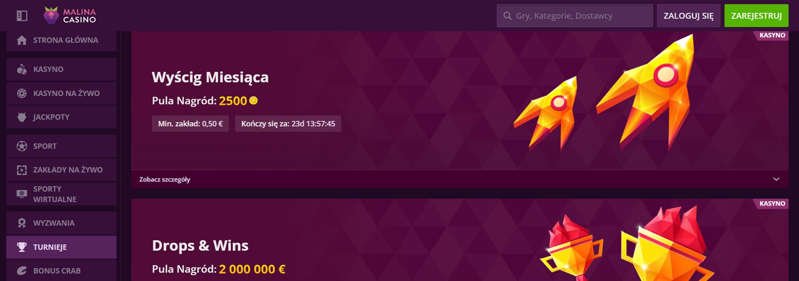 Malina Casino Promocje